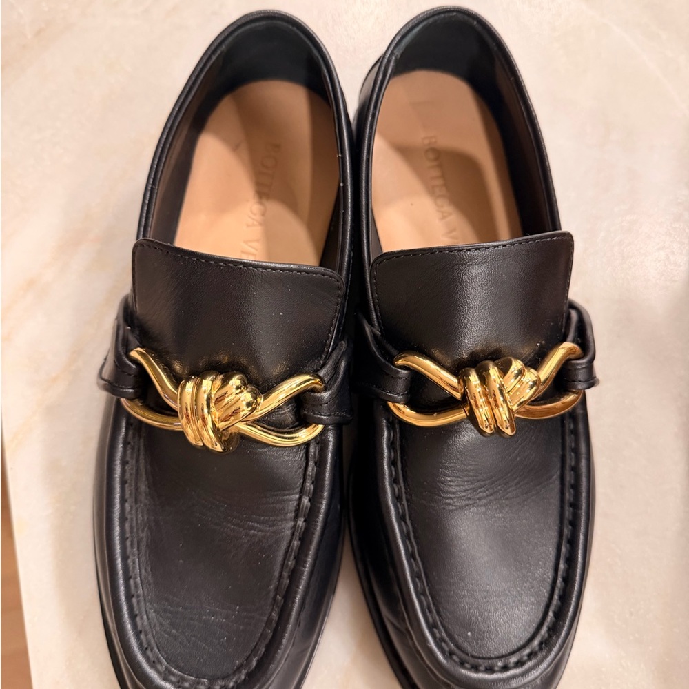 Bottega Veneta Astaire Black Supple Leather Loafer